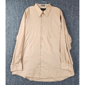 Alexander Julian‎ Colours Button Down Shirt Mens 2XL Tan Cotton Blend Poplin
